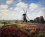 Claude Monet Tulip Fields With The Rijnsburg Windmill